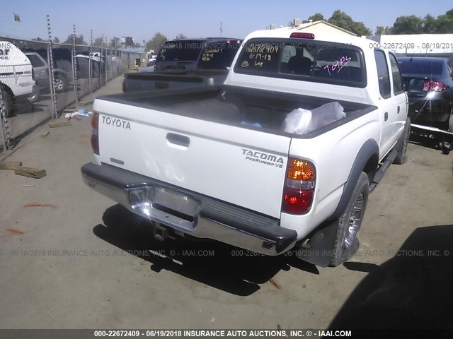 5TEGN92N54Z438063 - 2004 TOYOTA TACOMA DOUBLE CAB PRERUNNER WHITE photo 4