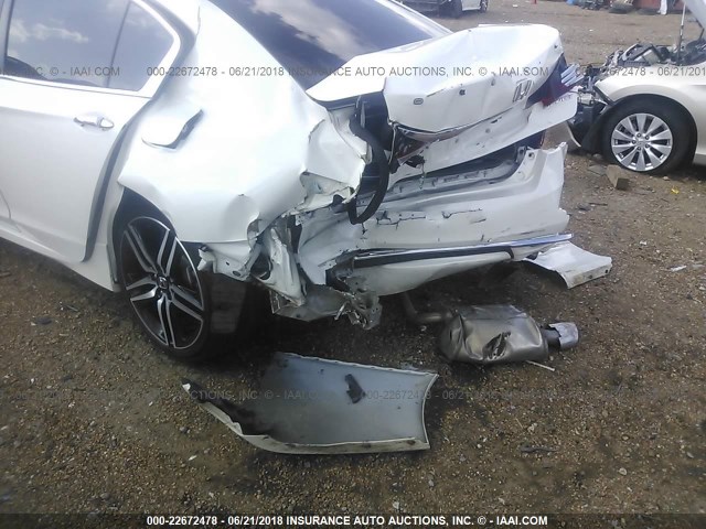 1HGCR2F5XGA242740 - 2016 HONDA ACCORD SPORT WHITE photo 6