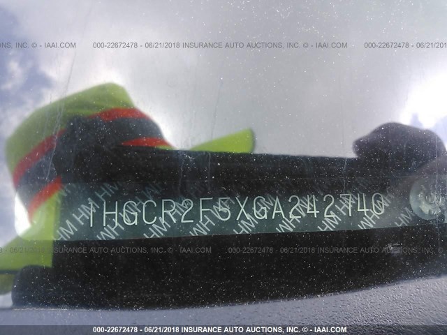 1HGCR2F5XGA242740 - 2016 HONDA ACCORD SPORT WHITE photo 9