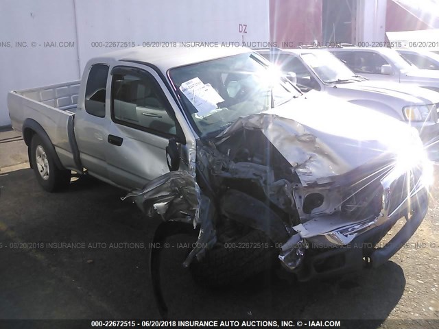 5TEWN72N34Z400055 - 2004 TOYOTA TACOMA XTRACAB SILVER photo 1