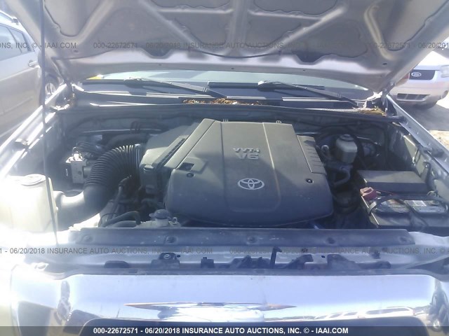 3TMJU62N67M040398 - 2007 TOYOTA TACOMA DOUBLE CAB PRERUNNER SILVER photo 10