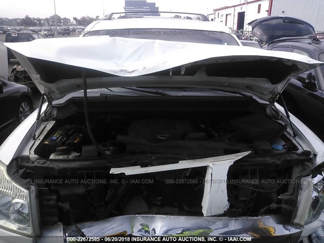 5N1AA08A07N710829 - 2007 NISSAN ARMADA SE/LE WHITE photo 10