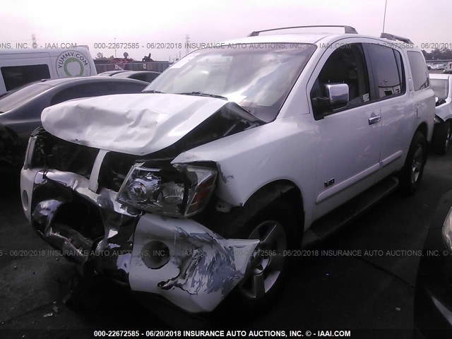 5N1AA08A07N710829 - 2007 NISSAN ARMADA SE/LE WHITE photo 2