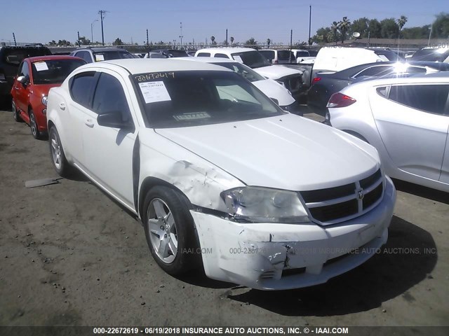 1B3CC4FB9AN140610 - 2010 DODGE AVENGER SXT WHITE photo 1