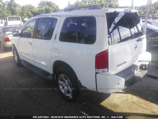 5N1AA08B86N743052 - 2006 NISSAN ARMADA SE/LE WHITE photo 3