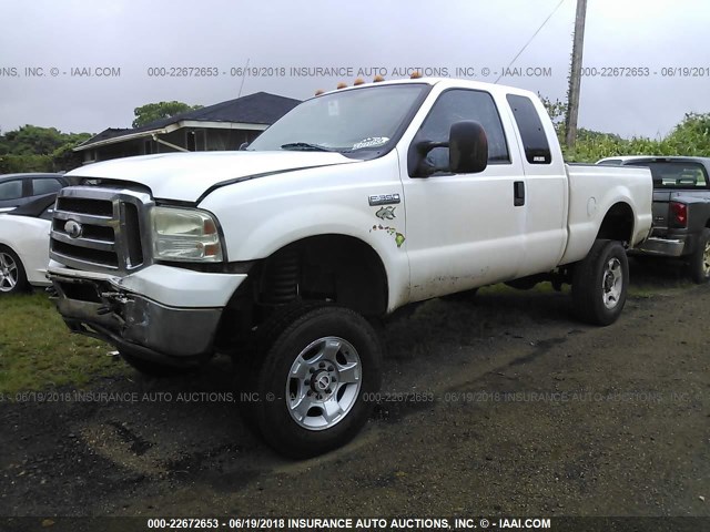 1FTWX31545EC51308 - 2005 FORD F350 SRW SUPER DUTY WHITE photo 2