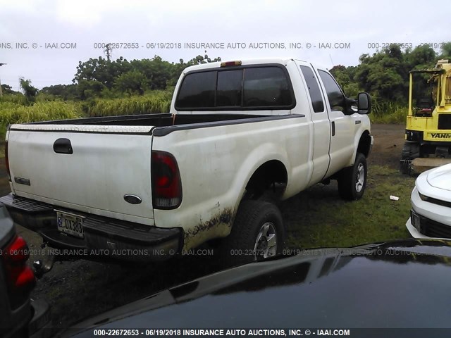 1FTWX31545EC51308 - 2005 FORD F350 SRW SUPER DUTY WHITE photo 4