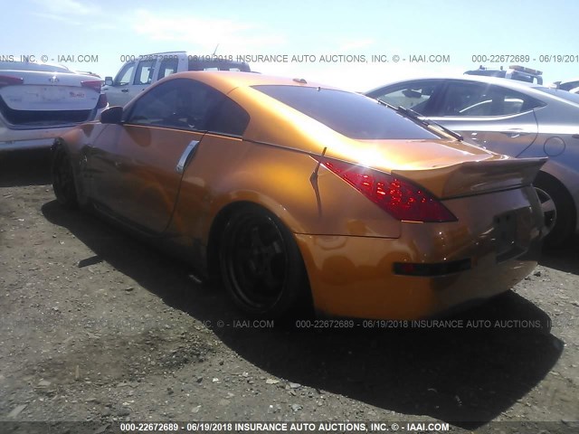 JN1AZ34DX6M304501 - 2006 NISSAN 350Z COUPE ORANGE photo 3