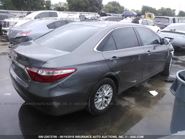 4T4BF1FK6GR554380 - 2016 TOYOTA CAMRY LE/XLE/SE/XSE GRAY photo 4