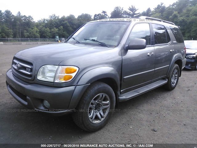 5TDBT48A04S225963 - 2004 TOYOTA SEQUOIA LIMITED GRAY photo 2