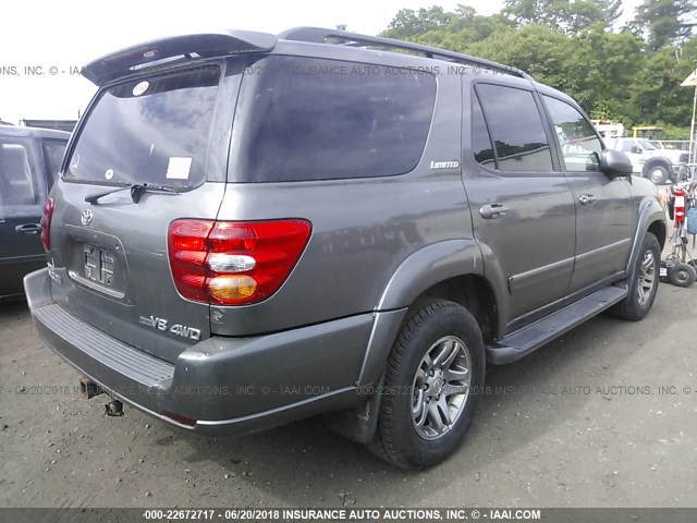 5TDBT48A04S225963 - 2004 TOYOTA SEQUOIA LIMITED GRAY photo 4