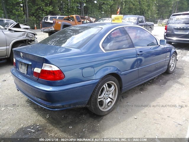 WBABN53412JU28367 - 2002 BMW 330 CI BLUE photo 4
