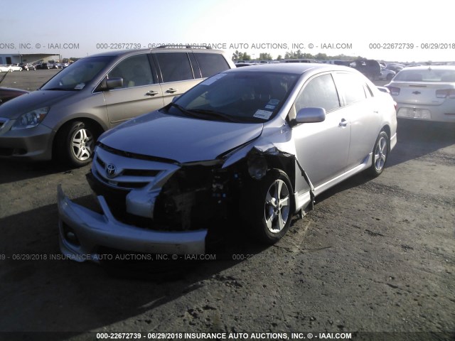 5YFBU4EE4CP040276 - 2012 TOYOTA COROLLA S/LE SILVER photo 2