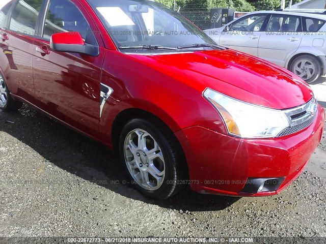 1FAHP35NX8W103249 - 2008 FORD FOCUS SE/SEL/SES RED photo 6