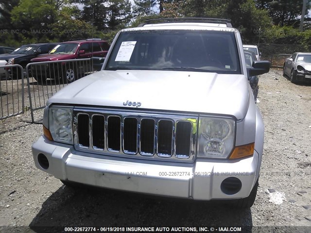 1J8HH48K18C246874 - 2008 JEEP COMMANDER SPORT SILVER photo 6