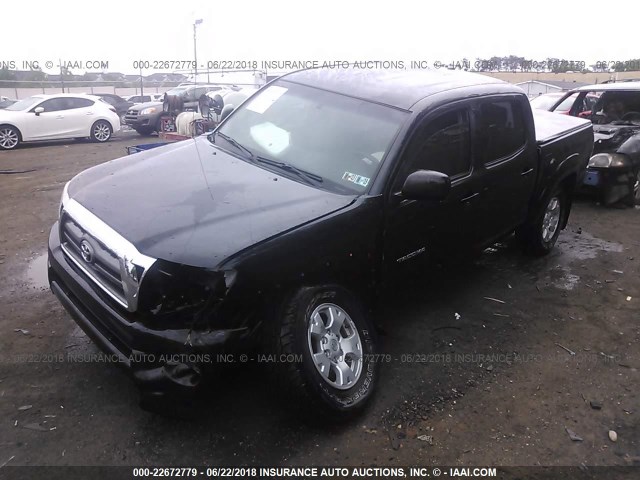 3TMLU4EN9AM039097 - 2010 TOYOTA TACOMA DOUBLE CAB BLACK photo 2