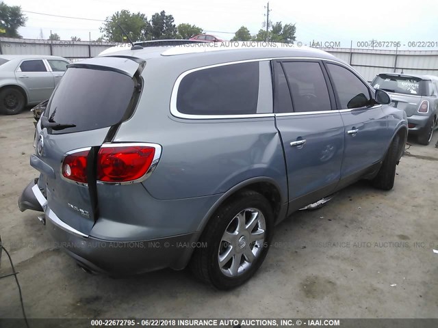 5GAER23758J108847 - 2008 BUICK ENCLAVE CXL TEAL photo 4