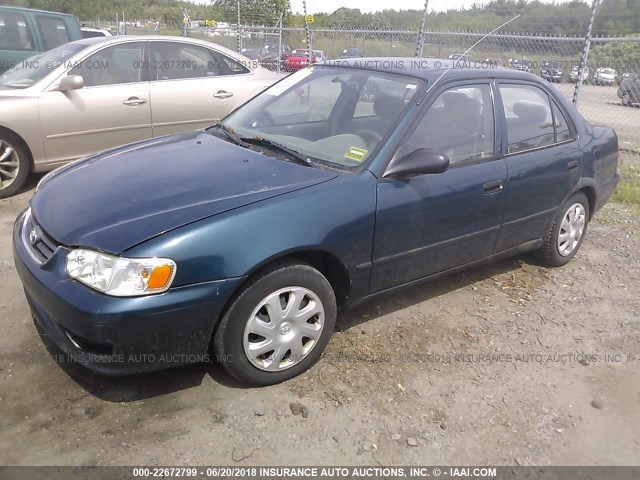 2T1BR12E52C551109 - 2002 TOYOTA COROLLA CE/LE/S TEAL photo 2