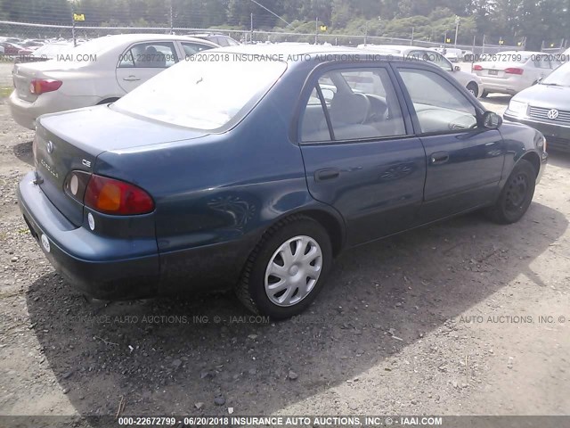 2T1BR12E52C551109 - 2002 TOYOTA COROLLA CE/LE/S TEAL photo 4