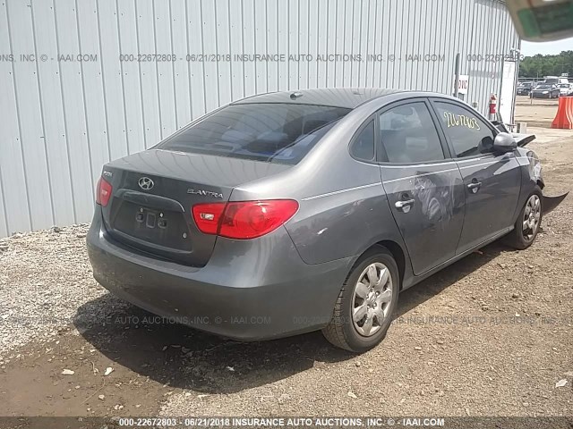 KMHDU46D78U563005 - 2008 HYUNDAI ELANTRA GLS/SE/LIMITED GRAY photo 4