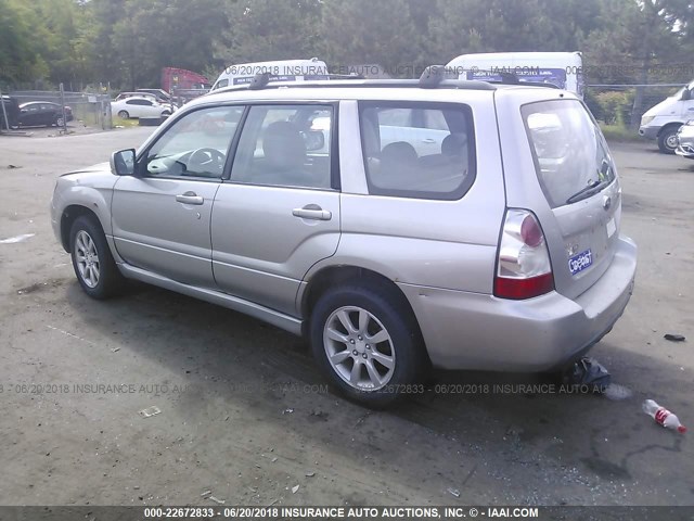 JF1SG65697G727732 - 2007 SUBARU FORESTER 2.5X PREMIUM SILVER photo 3