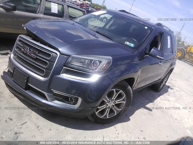 1GKKVRKD2DJ215169 - 2013 GMC ACADIA SLT-1 Синій фото 2
