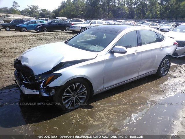 KMHGN4JE1FU069746 - 2015 HYUNDAI GENESIS 3.8L SILVER photo 2