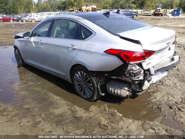 KMHGN4JE1FU069746 - 2015 HYUNDAI GENESIS 3.8L SILVER photo 3