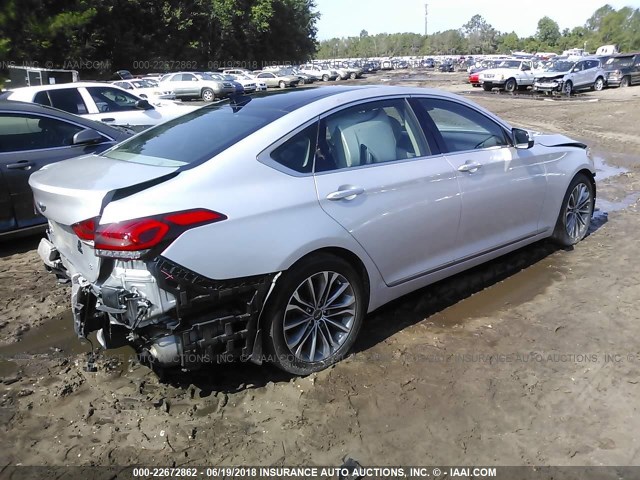 KMHGN4JE1FU069746 - 2015 HYUNDAI GENESIS 3.8L SILVER photo 4