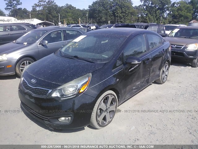 KNADN4A3XD6197486 - 2013 KIA RIO EX/SX BLACK photo 2