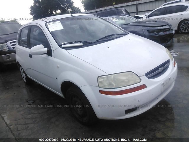 KL1TD66607B743487 - 2007 CHEVROLET AVEO LS WHITE photo 1