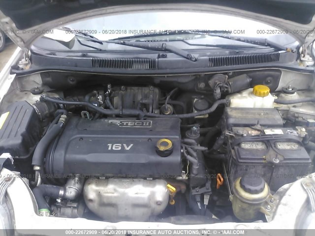 KL1TD66607B743487 - 2007 CHEVROLET AVEO LS WHITE photo 10