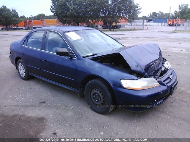 1HGCF86682A068521 - 2002 HONDA ACCORD VALUE BLUE photo 1