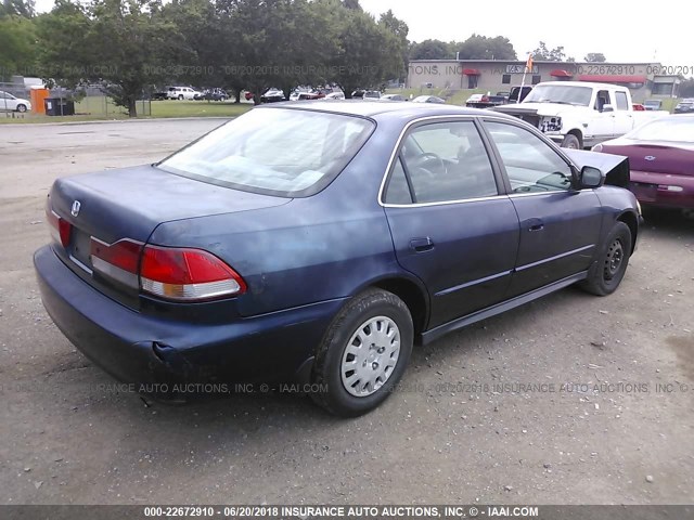 1HGCF86682A068521 - 2002 HONDA ACCORD VALUE BLUE photo 4