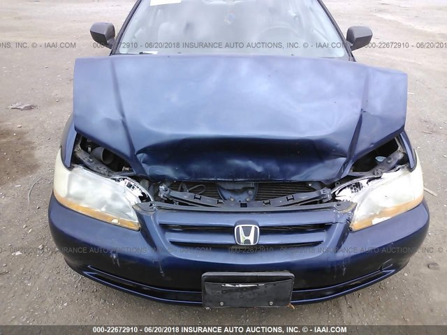 1HGCF86682A068521 - 2002 HONDA ACCORD VALUE BLUE photo 6