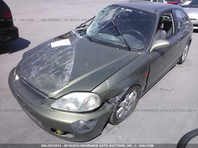 2HGEJ6324TH107539 - 1996 HONDA CIVIC CX GREEN photo 2