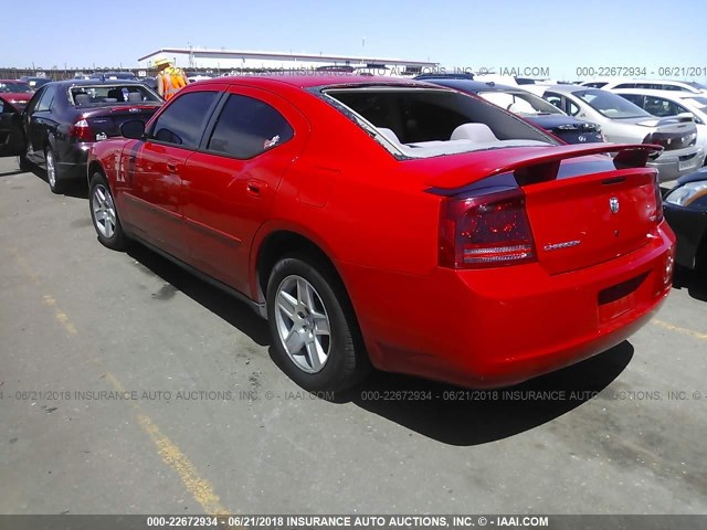 2B3KA43G77H886895 - 2007 DODGE CHARGER SE/SXT RED photo 3