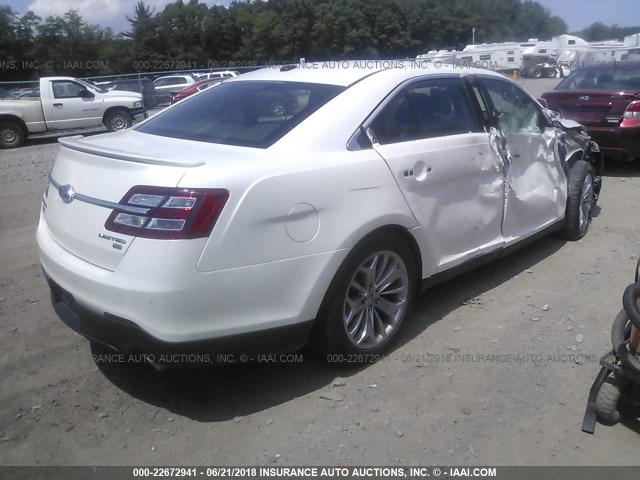 1FAHP2J82DG139998 - 2013 FORD TAURUS LIMITED WHITE photo 4