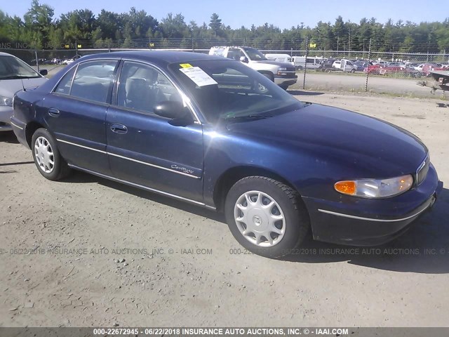 2G4WS52J911137981 - 2001 BUICK CENTURY CUSTOM Dark Blue photo 1