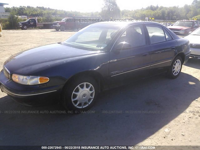 2G4WS52J911137981 - 2001 BUICK CENTURY CUSTOM Dark Blue photo 2