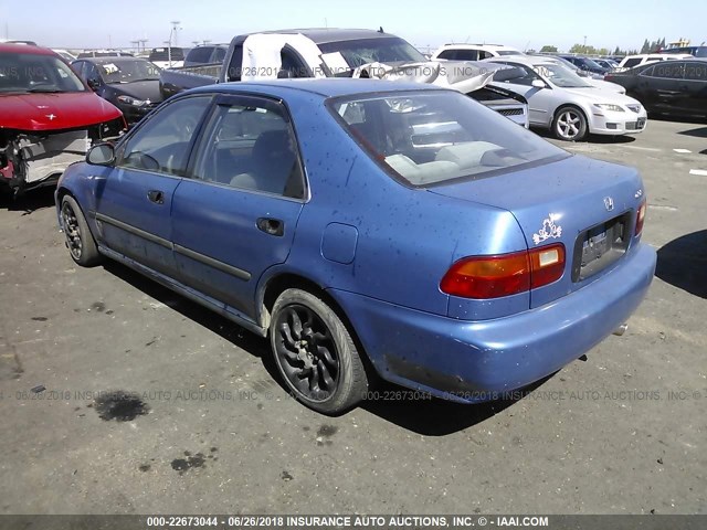 JHMEG8543RS005673 - 1994 HONDA CIVIC DX/LX BLUE photo 3