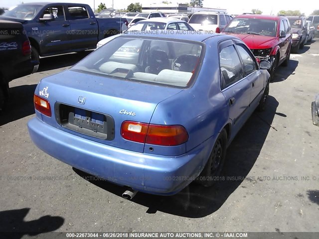 JHMEG8543RS005673 - 1994 HONDA CIVIC DX/LX BLUE photo 4