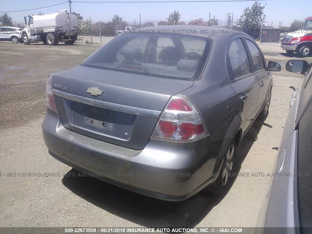KL1TD56607B065608 - 2007 CHEVROLET AVEO LS SILVER photo 4