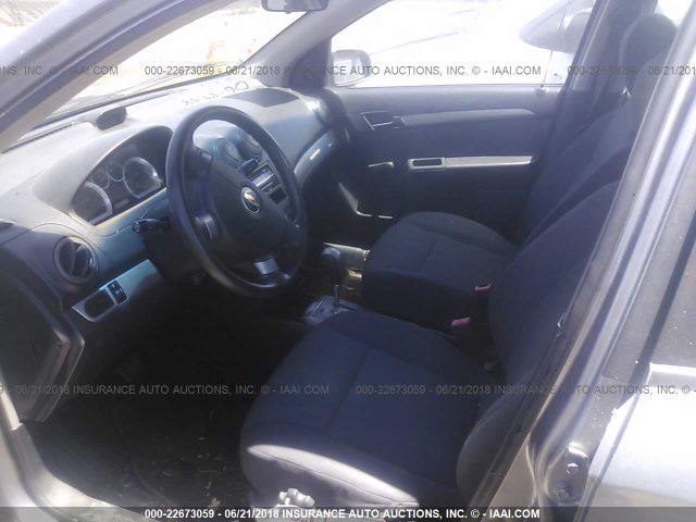 KL1TD56607B065608 - 2007 CHEVROLET AVEO LS SILVER photo 5