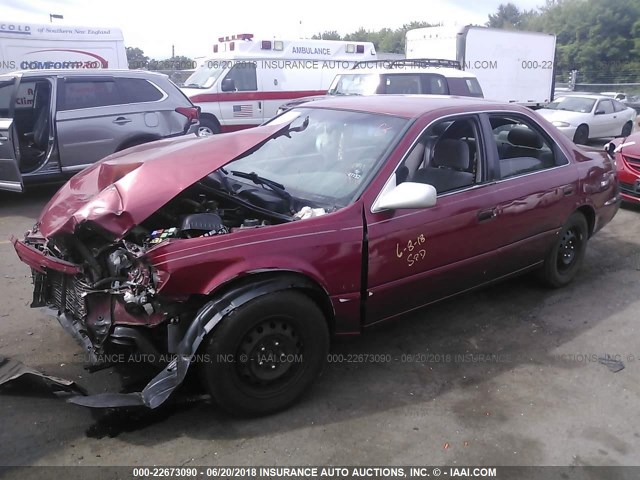 4T1BG22K5VU164533 - 1997 TOYOTA CAMRY CE/LE/XLE RED photo 2