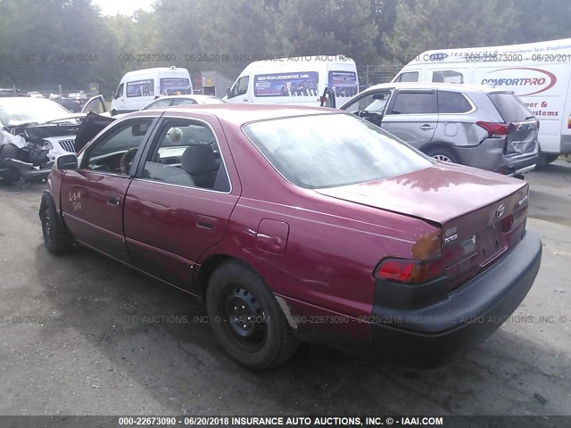 4T1BG22K5VU164533 - 1997 TOYOTA CAMRY CE/LE/XLE RED photo 3