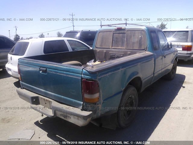 1FTCR14U6PPB71794 - 1993 FORD RANGER SUPER CAB GREEN photo 4