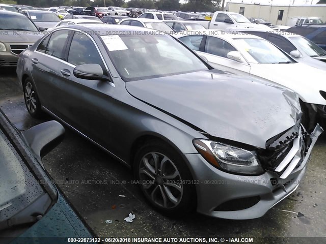 55SWF4JBXGU148361 - 2016 MERCEDES-BENZ C 300 SILVER photo 1