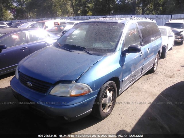 2FMZA57431BB82945 - 2001 FORD WINDSTAR SE SPORT BLUE photo 2