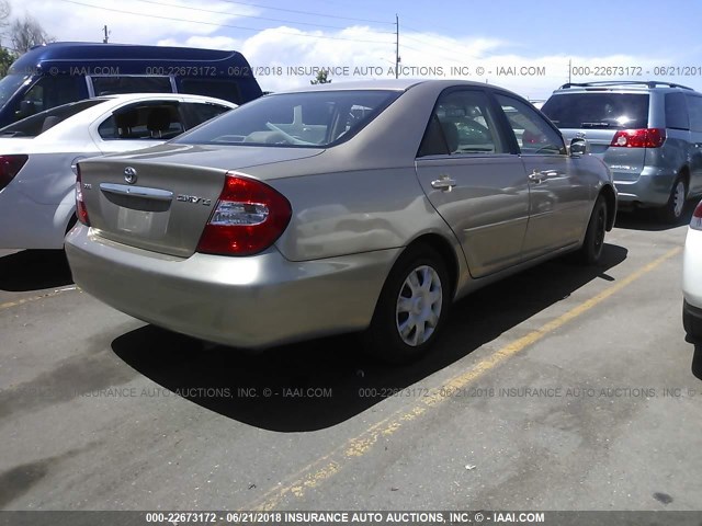 4T1BE32KX4U844843 - 2004 TOYOTA CAMRY LE/XLE/SE 金色 照片 4